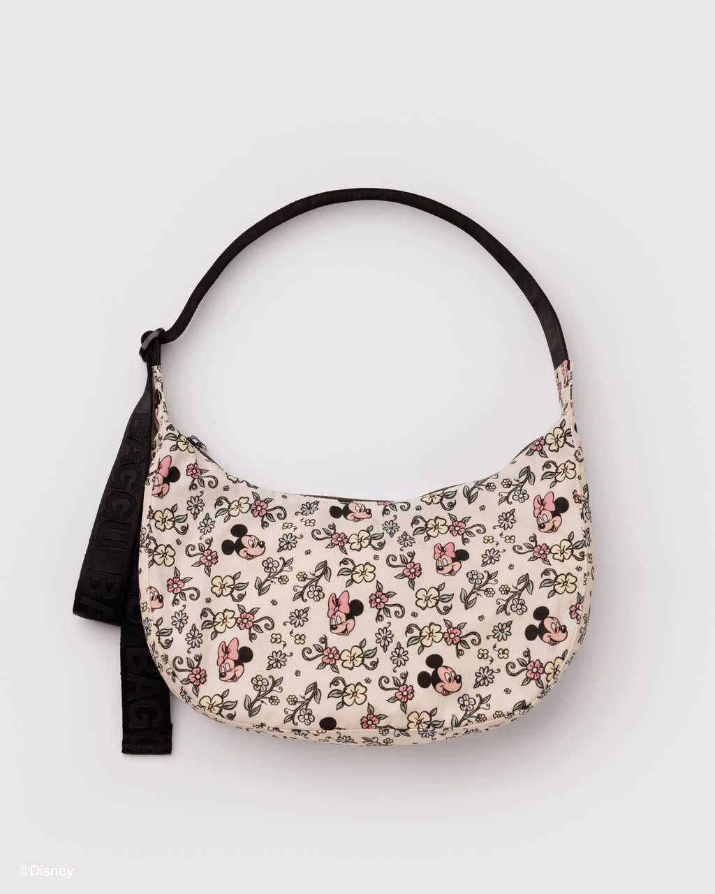 Medium Nylon Crescent Bag - Storybook Floral